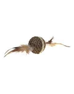 Мяч для кошек natural перья бежевый 7 см 2 шт Chomper