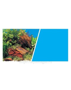 Фон для аквариума двухсторонний скалисто растительный голубой 45x10см Hagen