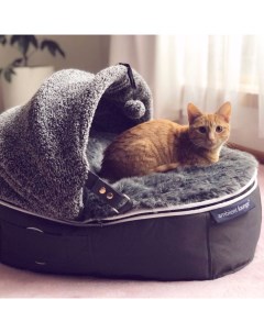 Лежанка домик для кошек Pet Lounge Dark Grey Hoodie размер S 50х60 см Ambient lounge