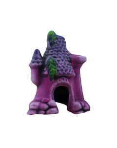 Декор для аквариума Домик с колонной керамический 10 x 7 x 13 см фиолетовый Nobrand