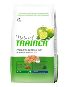Сухой корм для собак TRAINER Natural Adult Maxi для крупных пород курица 12кг Natural trainer