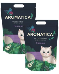 Наполнитель для туалета кошек Прованс силикагелевый 2 шт по 5 л Aromaticat