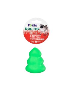 Игрушка для собак Елочка с пищалкой зеленый 8х6 5х4см Foxie