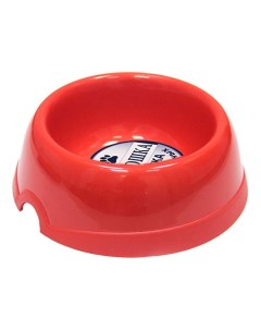 Одинарная миска для собак пластик красный 0 75 л Хорошка