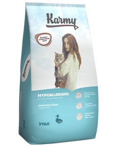 Сухой корм для кошек Hypoallergenic Утка 2 шт по 10 кг Karmy