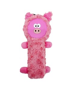 Мягкая игрушка для собак Поросенок с хрустящим туловищем розовый 29 см Chomper