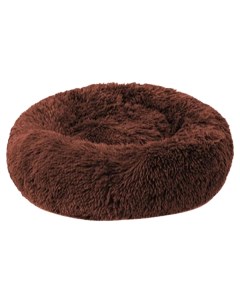 Лежак Fashion круглый коричневый для животных 50 х50 х20 см Уют