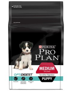 Сухой корм для щенков OptiDigest Medium Puppy для средних пород ягненок 12кг Pro plan