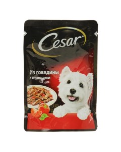 Влажный корм для собак говядина с овощами 28 шт по 85 г Cesar