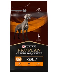 Сухой корм для собак Veterinary Diets OM Obesity Management 4 шт по 3 кг Pro plan