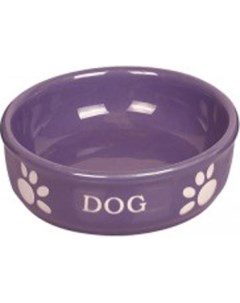 Миска для собак с рисунком Dog керамическая фиолетовая 15 5 см на 6 5 см Nobby