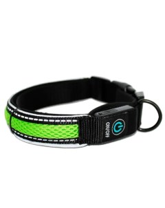 Ошейник для собак 1 светящийся USB Эконил зеленый M 41 51 см 25 мм N1