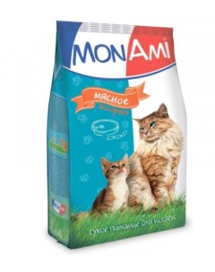 Сухой корм для кошек мясное ассорти 10кг Монами