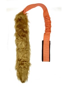 Игрушка для собак Меховой хвост ухватка перетяжка оранжевый 95 см Монморанси