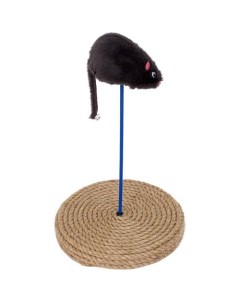 Когтеточка Мышь на пружине и на подставке 20х20х25 см Кот лукас