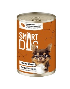 Влажный корм для собак и щенков индейка и перепелка в соусе 9 шт по 400 г Smart dog