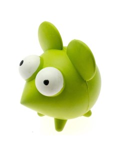 Игрушка для собак Мышь мяч резиновый зеленый 8 см Уют
