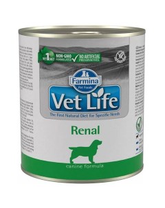 Влажный корм для собак VetLife Renal консервированный 300 г Farmina