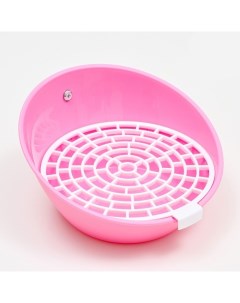 Туалет круглый для грызунов 25х23 5х12 см розовый RJ331pink Пижон