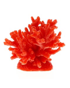Декорация для аквариума Коралл пластиковый мягкий красный 8x8x6 5 см Vitality