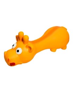 Игрушка для собак Стройный жирафик с пищалкой оранжевая 15 см N1