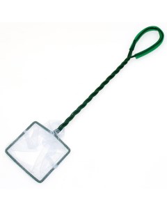Сачок для аквариума белый с зеленой ручкой 8 см Тритон
