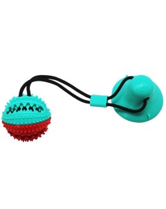 Игрушка для собак мяч на присоске голубая 40 см N1