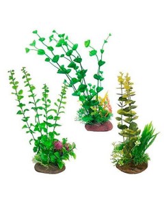 Растения для аквариума цветные на камне 30 см Fauna international