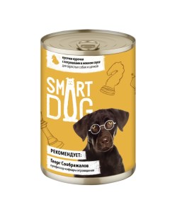 Влажный корм для собак и щенков с курицей и потрошками в соусе 9 шт по 400 г Smart dog