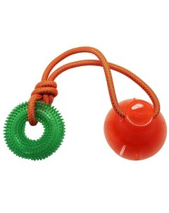 Игрушка для собак шипованное кольцо зеленая 45 см N1