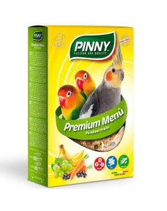 Сухой корм для средних попугаев Passion and Quality витаминный с фруктами 800 г Pinny
