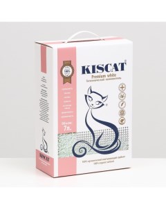 Впитывающий наполнитель Kiscat Premium White полигелевый 7 л Sima-land