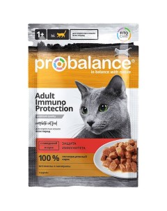 Влажный корм для кошек Immuno Protection говядина в соусе 5 шт по 85 г Probalance