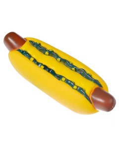 Игрушка для собак Хот дог желтая 18 5х6 5 см Уют