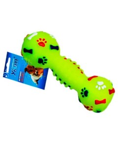 Игрушка для собак Гантель с косточками зеленая Уют