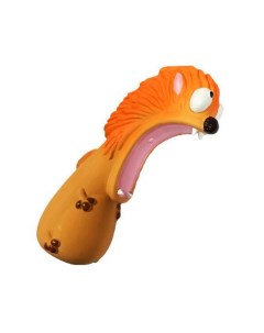 Игрушка для собак Гиена Крэйзи с пищалкой рыжая 8 см N1