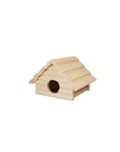 Домик для грызунов Кроха деревянный бежевый 13х13х9 см Дарэлл
