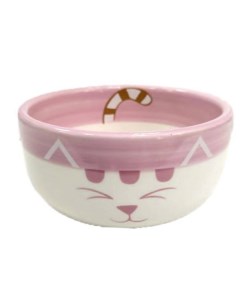 Миска для кошек и собак Довольная кошка розовая 0 29 л N1