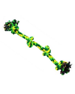 Игрушка для собак Грейфер веревка плетеная с узлами зеленая 60 см N1