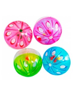 Игрушка для кошек Мяч погремушка с цветными шариками прозрачный 4 3 см 50 шт Уют