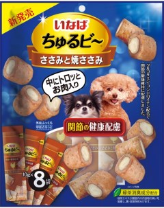Лакомство для собак Churu Bee здоровье суставов куриное филе 16шт по 8 10г Inaba