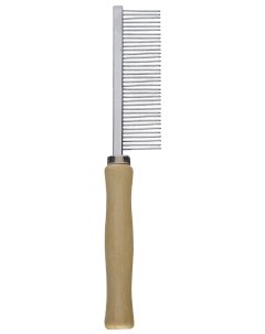 Расческа с деревянной ручкой средней частоты 18х3 см Borinat