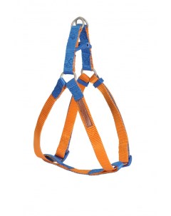Шлейка для собак регулируемая двухцветная оранжевый синий 1х25 40 см Camon