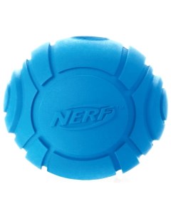 Апорт для собак Мяч рифленый желтый синий длина 6 см 2 шт Nerf
