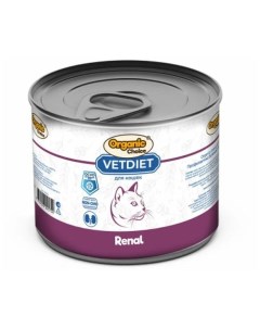 Консервы для кошек Vetdiet Renal свинина 12шт по 240 Organic сhoice