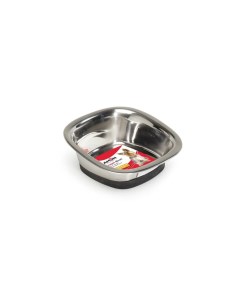Миска для кошек и собак стальная с антискользящим резиновым кольцом Durapet 550 мл Camon