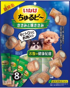 Лакомство для собак Churu Bee для здоровья ЖКТ куриное филе 16шт по 8 10г Inaba