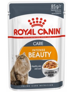 Влажный корм для кошек Intense Beauty для кожи и шерсти 24 шт по 85 г Royal canin