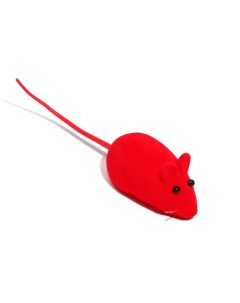 Игрушка Мышь бархатная 6 см красная Пижон