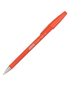 Ручка шариковая Style 0 5мм красный цвет чернил прорезиненный корпус 50шт Attache